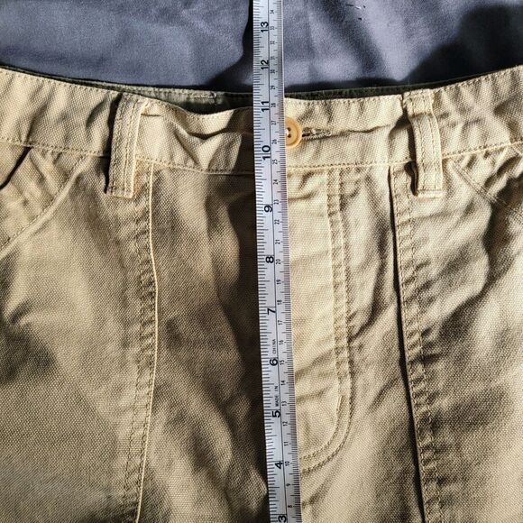 Prana Utility Barrel Pants Size 6 High Rise Crop Organic Cotton Baggy Rock Ridge - Picture 8 of 11